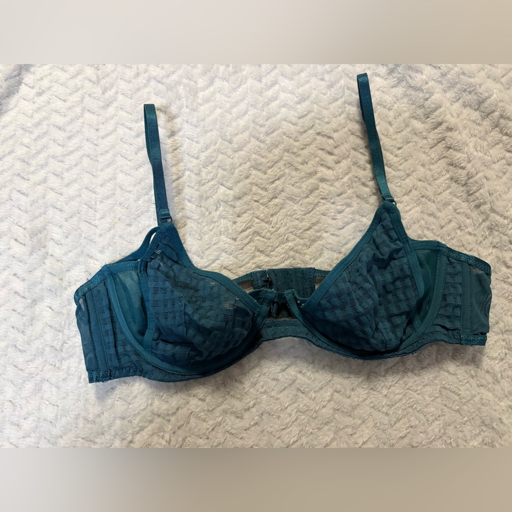 Free People Intimately Underwire Bras Sizes 36B Dark Teal Blue Green Color